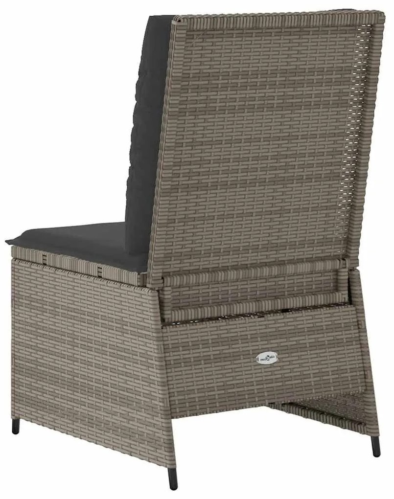 Kerti kanapé párnával Szürke Poli rattan