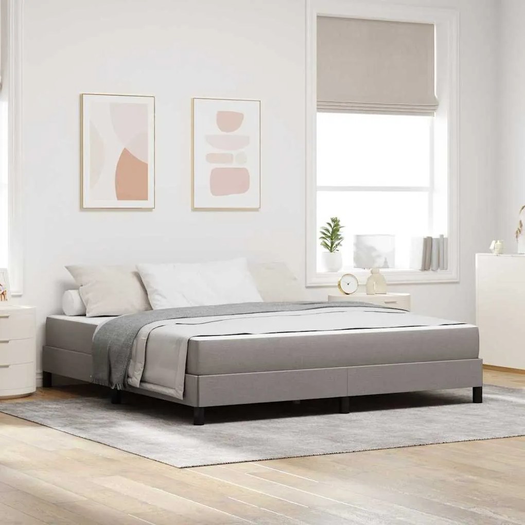 Boxrugós ágy matracmal Tópszínű 180 x 200 cm szövet