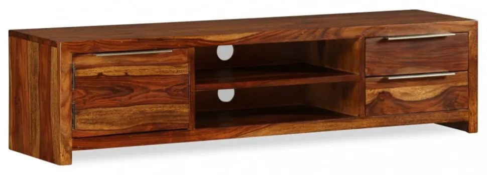 tömör akácfából TV-állvány 120 x 30 x 30 cm