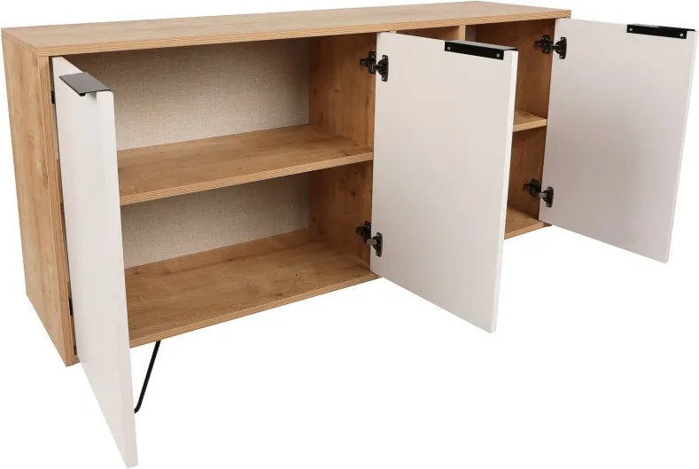 Clara Console - Oak, White