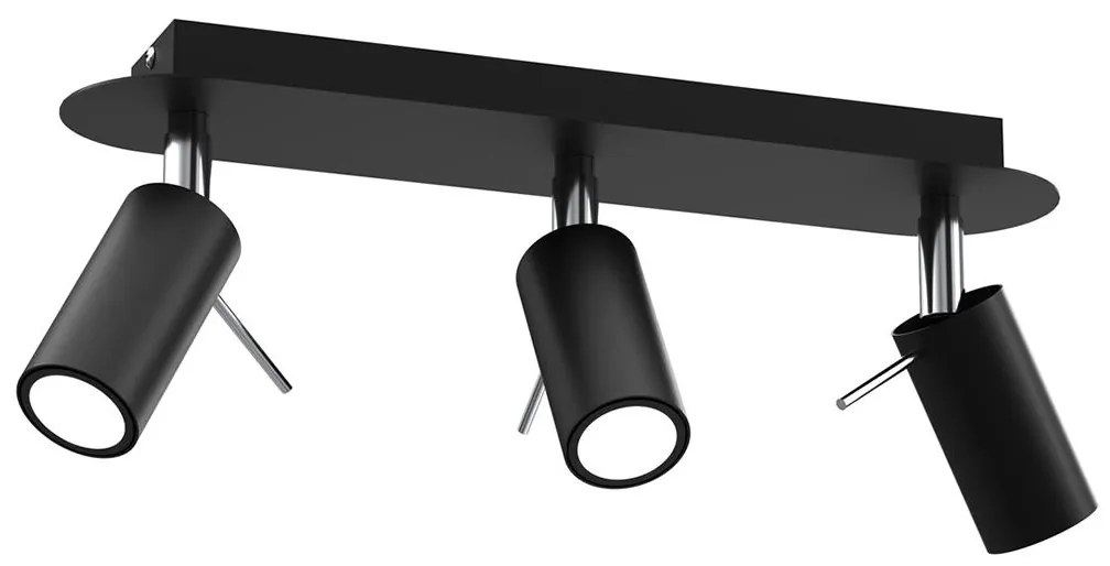 Spotlámpa PRESTON 3xGU10/40W/230V fekete