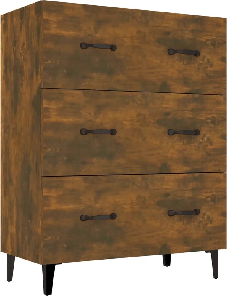 vidaXL füstös tölgy színű szerelt fa tálalószekrény 69,5 x 34 x 90 cm