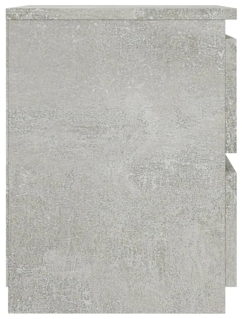 2 db betonszürke szerelt fa éjjeliszekrény 30 x 30 x 40 cm