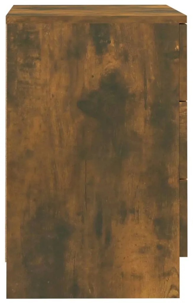 Füstös tölgy színű szerelt fa éjjeliszekrény 38 x 35 x 56 cm