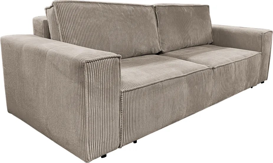 Kihúzható heverő, szürkésbézs Taupe, HARPERA BIG SOFA