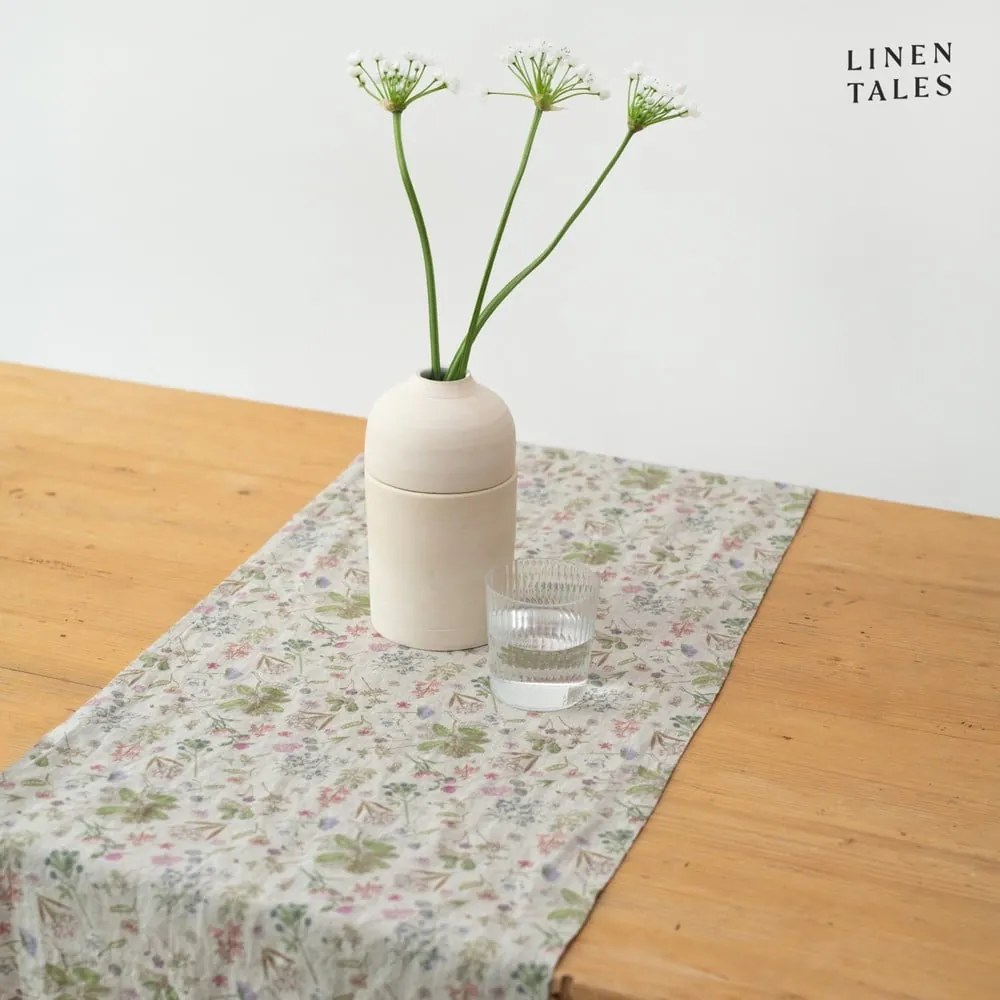Len asztali futó 40x200 cm Botany 2 Lightweight – Linen Tales