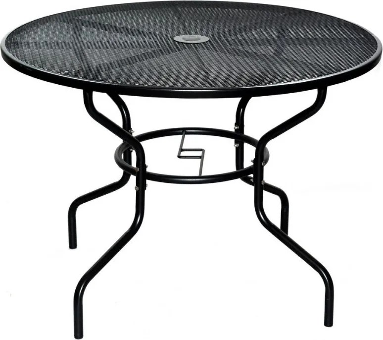 ROJAPLAST Kerti fém asztal lyukkal a napernyő számára