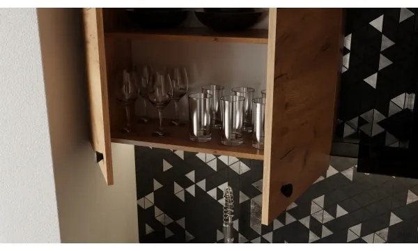 CLAIRE 180 cm-es konyhabútor, craft tölgy kivitelben