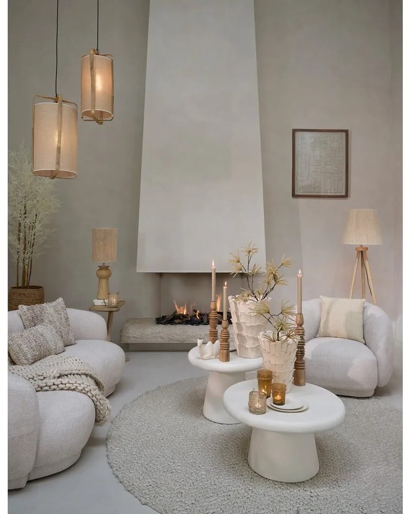 Fehér kerek dohányzóasztal ø 60 cm Kulona – Light &amp; Living