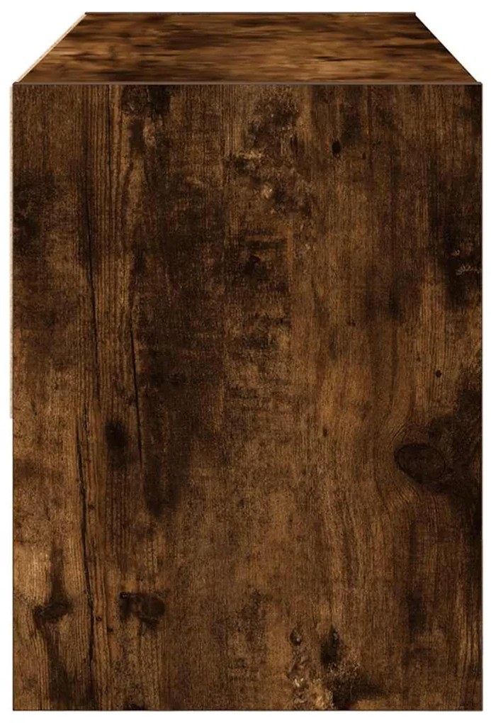cipőtartó állvány rakásolható füstölt tölgyfa 89,5x30x40 cm