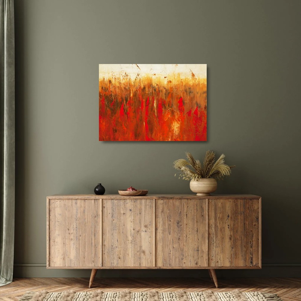 Kép - Festett absztrakció (üvegen) (70x50 cm)