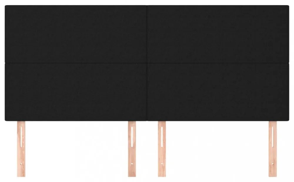 4 db fekete szövet fejtámla 100x5x78/88 cm