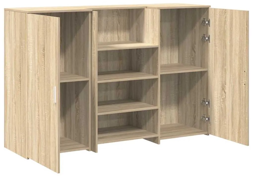recepciós pult sonoma tölgy 155x50x103,5 cm szerelt fa