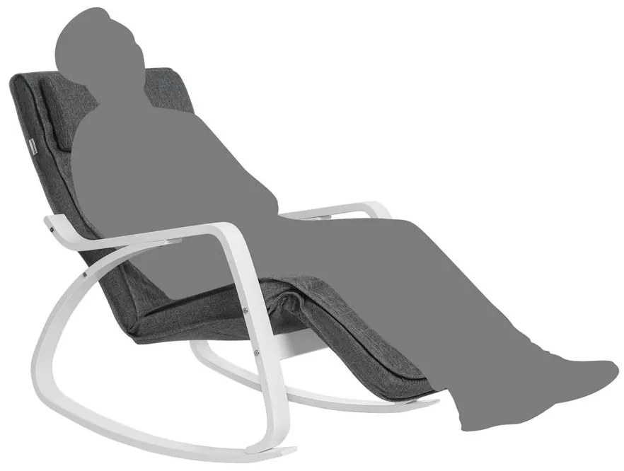 Hintaszék nyírfából, relaxációs szék 5 Fokban Állítható Lábtartó