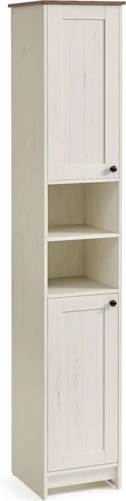 Koupelnová skříňka 30x30x170cm, mdf, bílá, AUK-E1166 WT
