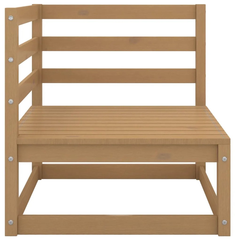 vidaXL 2 részes mézbarna tömör fenyőfa kerti ülőgarnitúra párnákkal