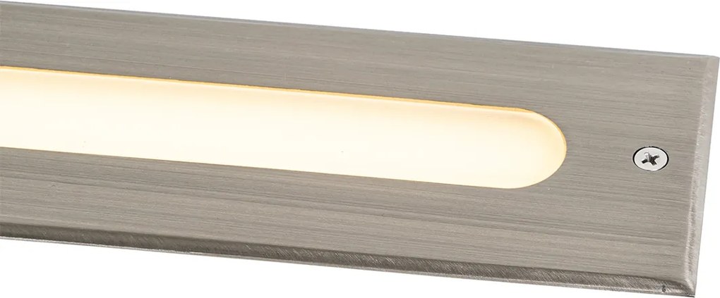 Modern talajszpot acél 30 cm LED-del IP65 - Eline