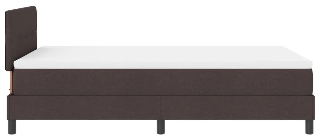 Boxspring Ágy Matraccal Sötétbarna 120x190 cm Szövet