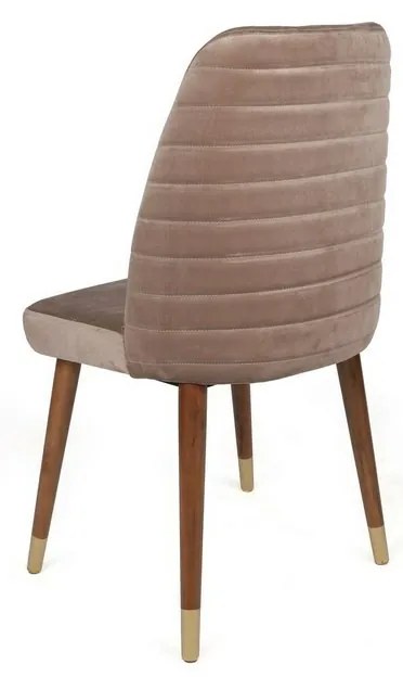 Hugo Beige and Walnut étkezőszékek, 2 db
