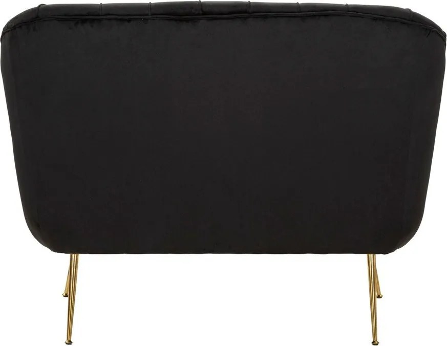 Fekete bársony kanapé 130 cm Budapest – Mauro Ferretti