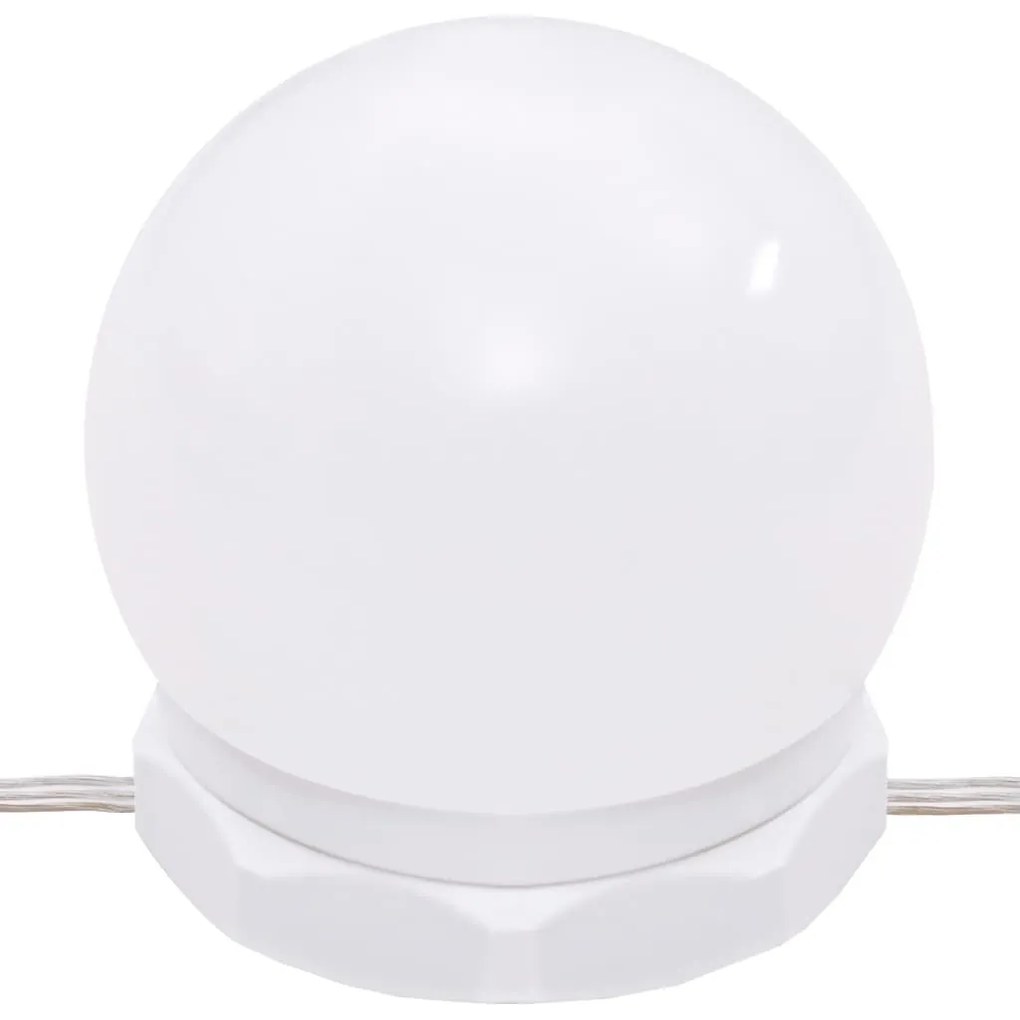 fehér tükrös szekrény LED-ekkel 90x31,5x62 cm