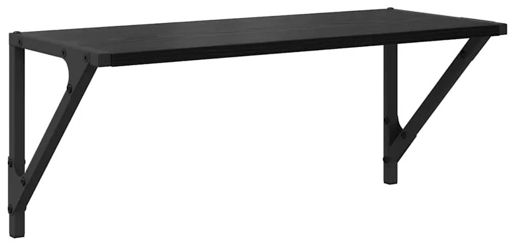 Falpolcok 2 pcs Fekete tölgy 60 x 25 x 25,5 cm Faanyag