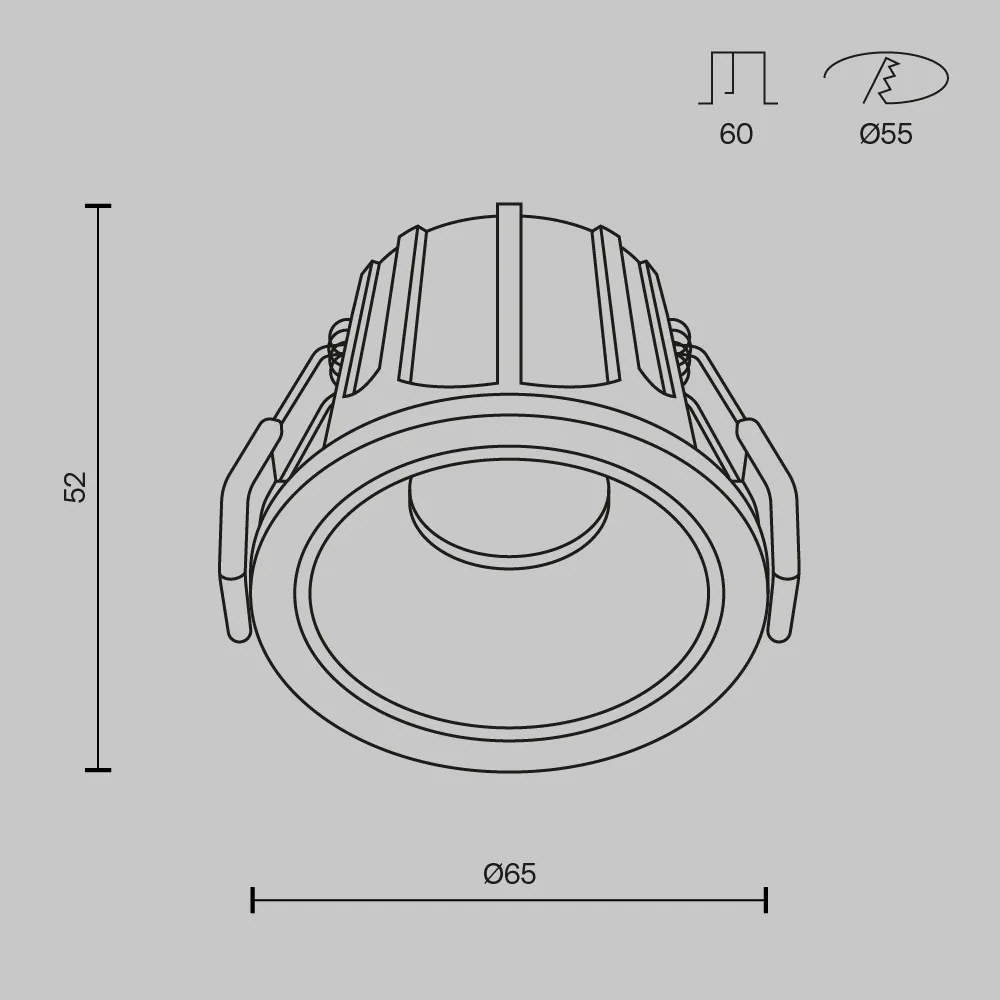 DL043-01-10W2.7K-RD-W-DE Alfa LED Alumínium Süllyesztett Lámpa Fehér Színű LED 10 W 2700 Kelvin 500 Lumen IP20