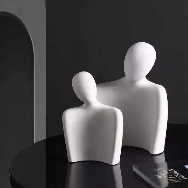 Fehér asztali dísz, 20 x 5,5 x 14,5 cm