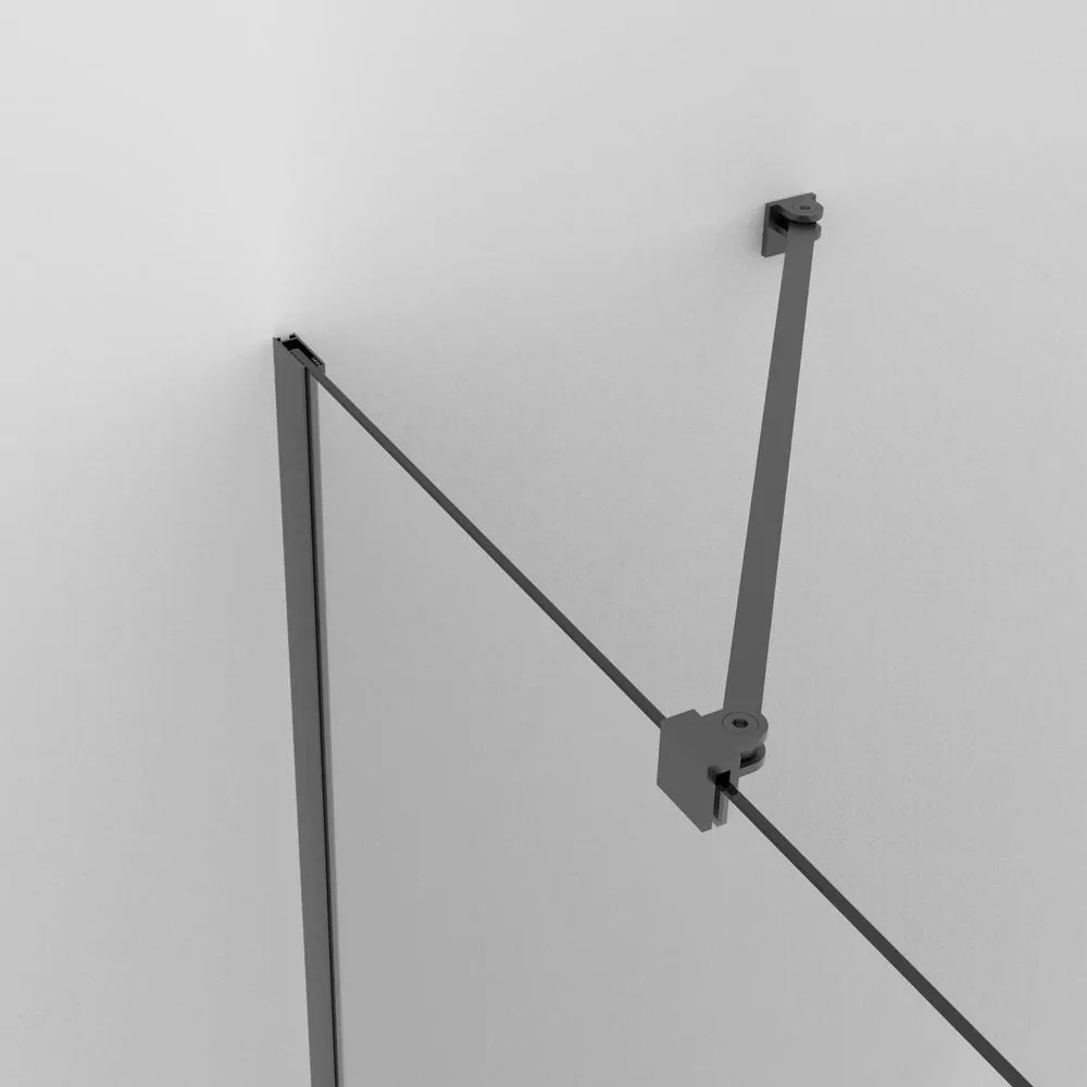 RUBIO Black zuhanykabin 80x80 195cm, 6mm