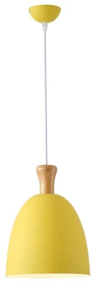 Csillár zsinóron 1xE27/15W/230V sárga átm. 23 cm