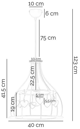 ONLI - Gyerek csillár TITTA 1xE27/22W/230V rózsaszín