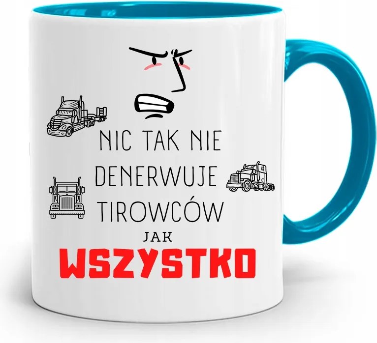 Kamionsofőrnek Tira Bögre Kék Ajándék fényképes nyomattal