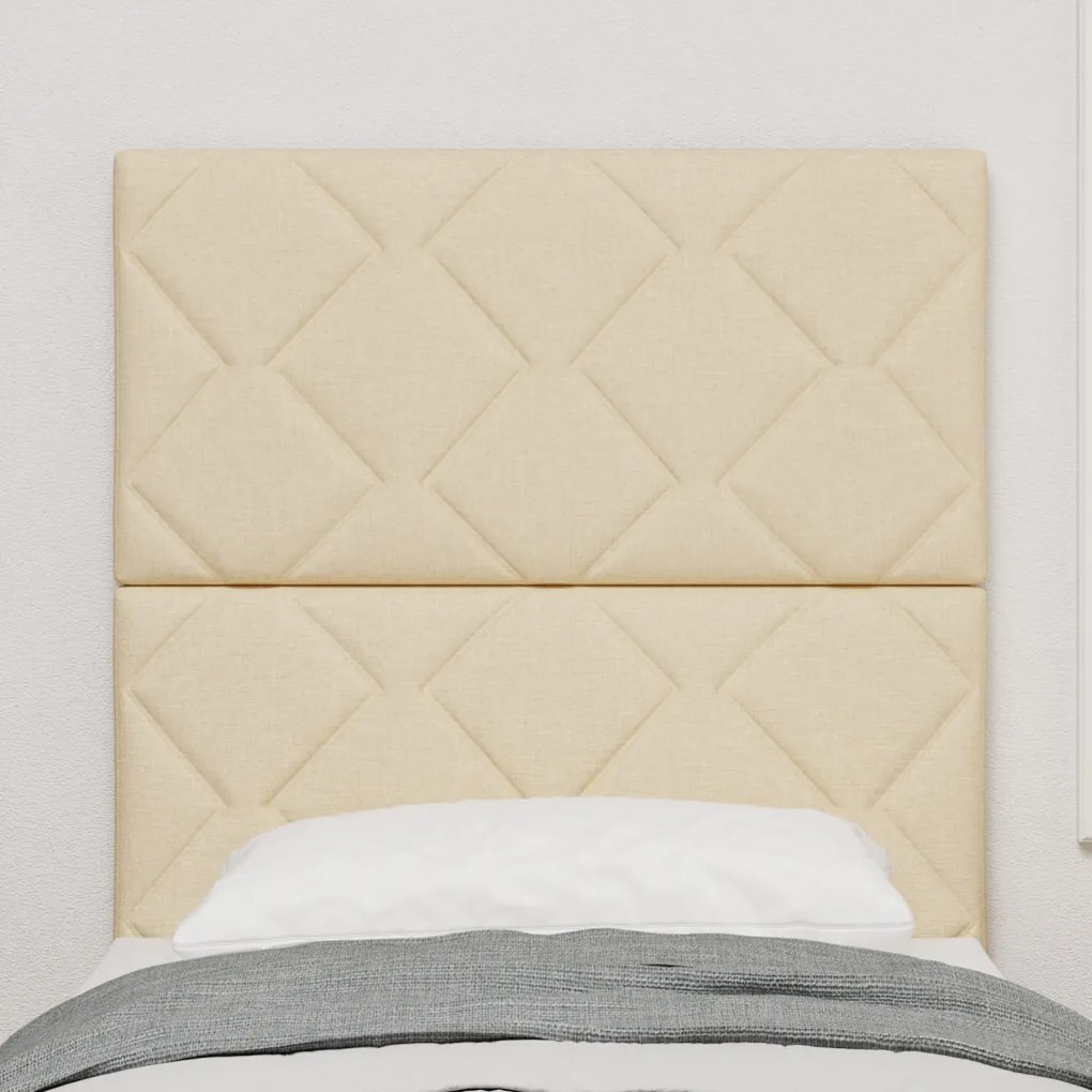 LED Fejvég Gyémánt Blokkok Dizájn Krém 80 cm Textil