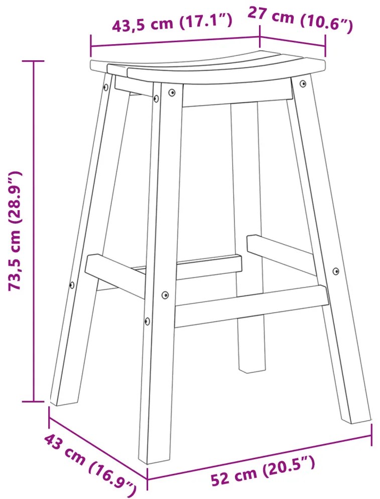 bárszékek 2 db Fehér HDPE