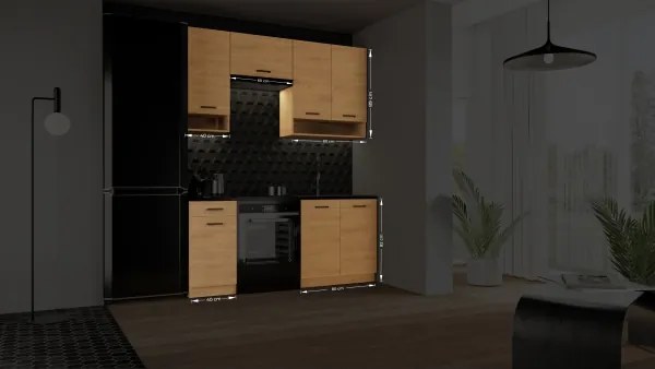 JUNE 180 cm-es tölgy konyhabútor