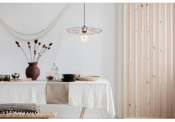 Csillár zsinóron FALCO 1xE27/60W/230V átm. 40 cm bézs