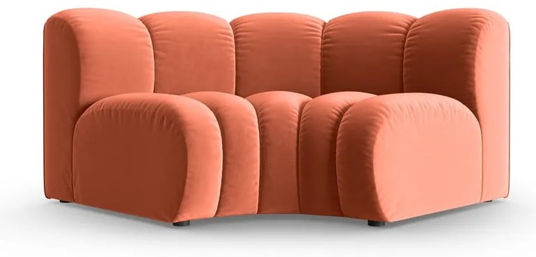 Rózsaszín bársony kanapé modul (variálható sarok) Lupine – Micadoni