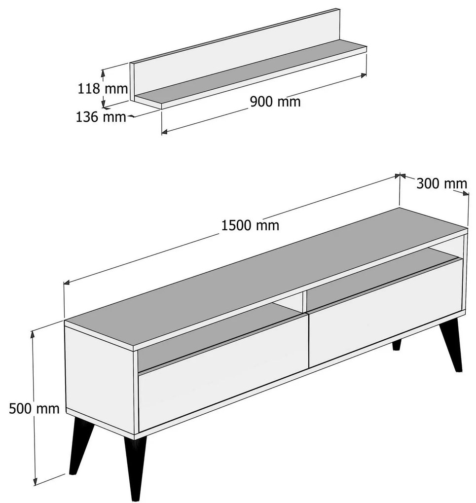 Nappali fal Berta (fehér). Akció -25%. 1088216