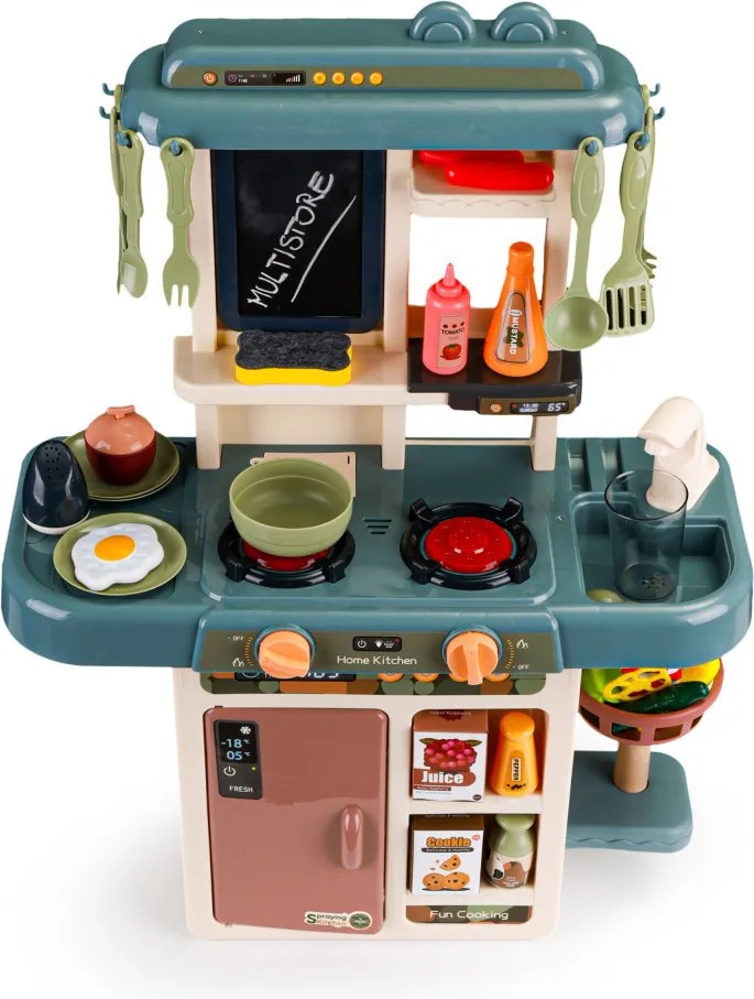 Gyerek játékkonyha hang- és fényhatásokkal, 46 részes készlet