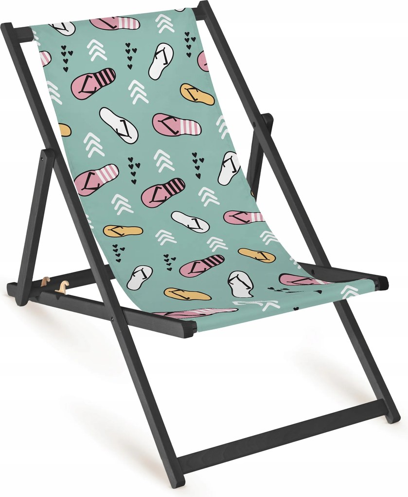 Fa Napozóágy A Kertbe Strapabíró Összecsukható Strand Napozóágy Nyomtatott Mintával
