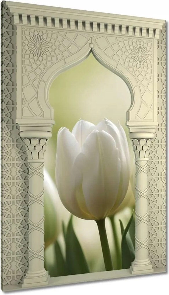 Vászonkép 80x120 Fehér tulipánok