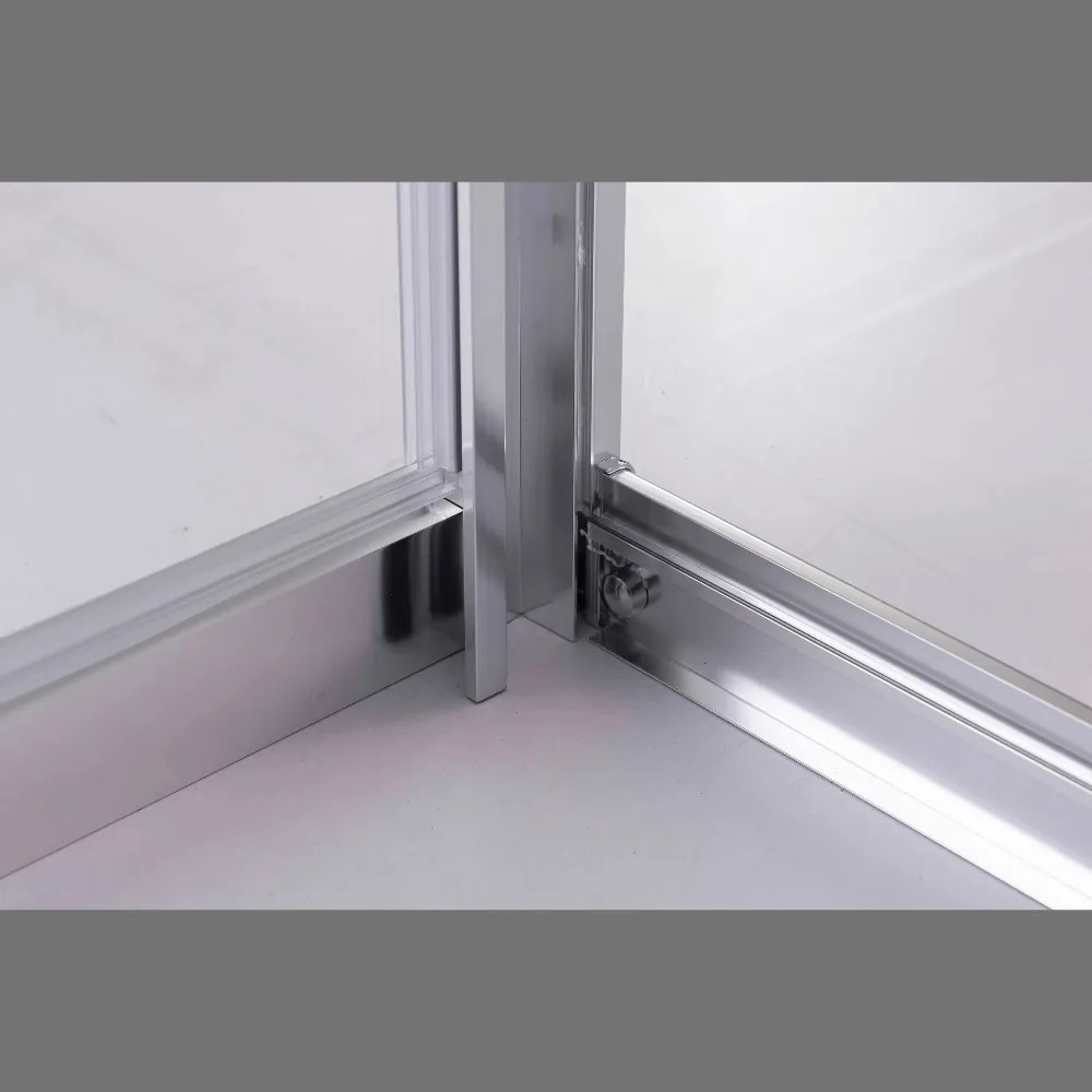 Stuxi Torino 90x100 aszimmetrikus szögletes nyílóajtós zuhanykabin 6 mm vízlepergető biztonsági üveggel, króm elemekkel, 200 cm magas