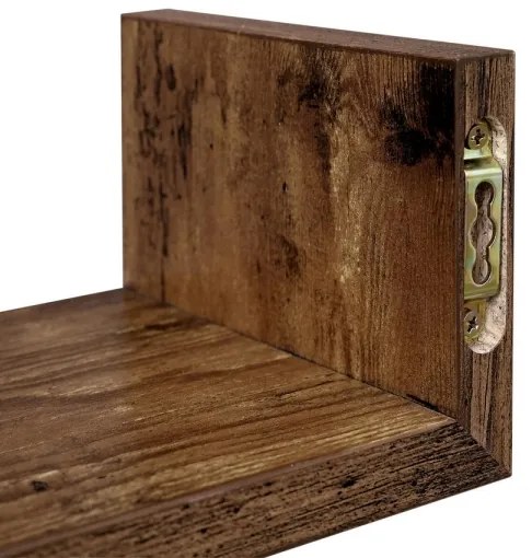 SHELFY 3 darabos fali polcszett, barna