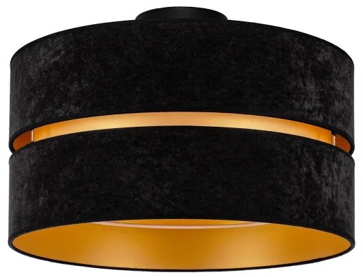 Duolla - Mennyezeti lámpa DUO 1xE27/40W/230V átm. 40 cm fekete/arany