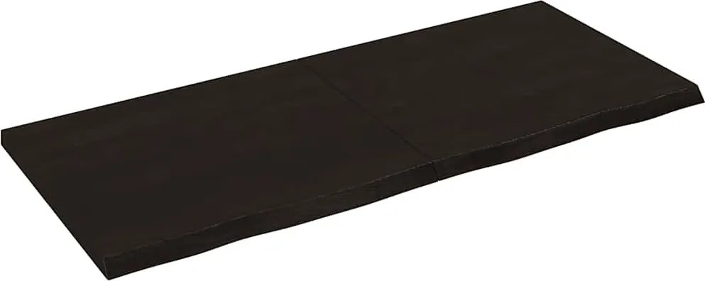 vidaXL sötétbarna kezelt tömör tölgyfa asztallap 140x60x(2-4) cm