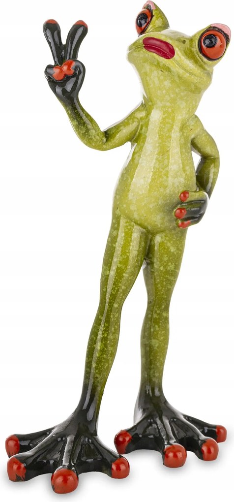 Béka figura béka vicces mosoly figura dekoráció