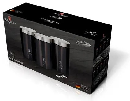 BerlingerHaus 3 részes tároló szett Metallic Line Carbon Edition BH/6718