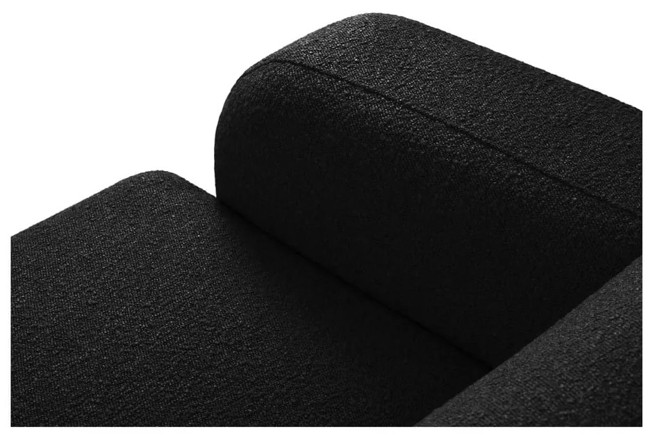 Fekete buklé sarokkanapé (jobb oldali) Molino – Micadoni Home