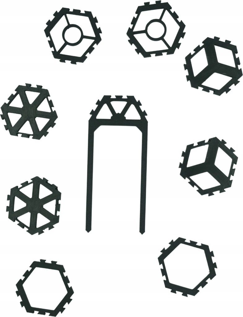 Virágtartó moduláris, moduláris, 57 cm magas