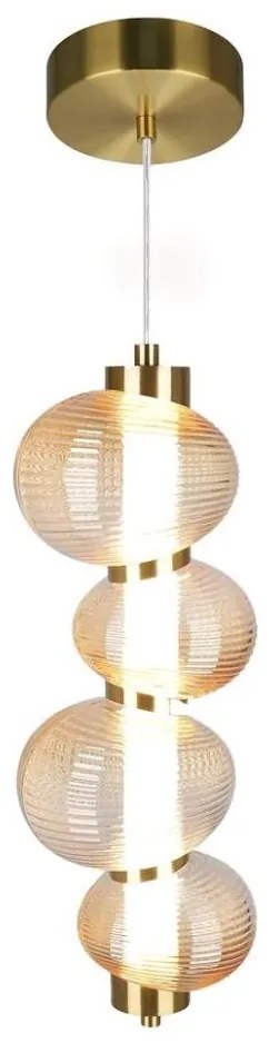 LED függeszték kábelen BOLLA LED/17W/230V átm. 16 cm arany/füstös bézs